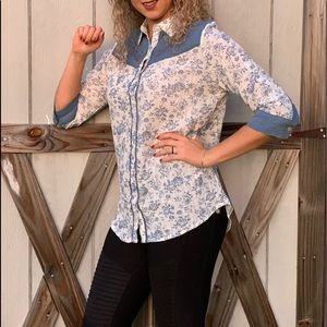 Button down western shirt